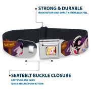 Alice Face Full Color Red Seatbelt Buckle Collar - Alice & the Queen of Hearts Scenes