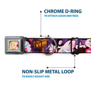 Alice Face Full Color Red Seatbelt Buckle Collar - Alice & the Queen of Hearts Scenes