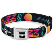 Lightyear Star Command Wings Logo Full Color Black/White Seatbelt Buckle Collar - BUZZ LIGHTYEAR Hyper Speed Spaceship Black/Multi Color
