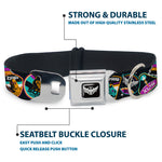 Lightyear Star Command Wings Logo Full Color Black/White Seatbelt Buckle Collar - Lightyear Mission Patches Collage Black/Multi Color