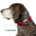 Load image into Gallery viewer, Minnie Mouse Outline Full Color Black White Red Polka Dot Seatbelt Buckle Collar - Minnie Mouse Silhouette Red/Black/Polka Dot
