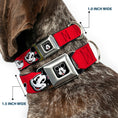 Load image into Gallery viewer, Mickey Mouse Winking Full Color Black Seatbelt Buckle Collar - Mickey Mouse Expressions Red/Black/White
