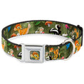 Load image into Gallery viewer, Bambi Face CLOSE-UP Full Color Gray Seatbelt Buckle Collar - Bambi & Friends Scene
