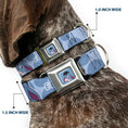 Load image into Gallery viewer, Winnie the Pooh Eeyore Expression Close-Up Blue Seatbelt Buckle Collar - Winnie the Pooh Eeyore Text and Expression Close-Up Dot Blues
