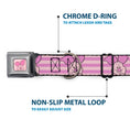 Load image into Gallery viewer, Winnie the Pooh Piglet Expression Close-Up Pink Seatbelt Buckle Collar - Winnie the Pooh Piglet Expression Close-Up Stripe Pinks
