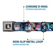 Buzz Lightyear Pose2 Full Color Black Seatbelt Buckle Collar - Buzz Lightyear Action Poses Stacked