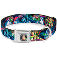 Load image into Gallery viewer, Buzz Lightyear Pose2 Full Color Black Seatbelt Buckle Collar - Buzz Lightyear Action Poses Stacked
