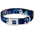 Load image into Gallery viewer, Space Ranger Logo Outline Full Color Blue/White Seatbelt Buckle Collar - Buzz Lightyear Poses Galaxy Blues
