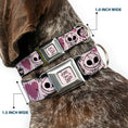 Load image into Gallery viewer, The Nightmare Before Christmas LOVE YOU TO DEATH Full Color Pink/Black Seatbelt Buckle Collar - The Nightmare Before Christmas Jack and Sally Doodles Pinks/Black
