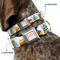 Load image into Gallery viewer, Pixar TIS THE SEASON Script Full Color White/Red Seatbelt Buckle Collar - Pixar Holiday Collection Character Gifts Lineup/Stars White/Blues

