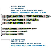 Maleficent Face2 Full Color Light Pink Glow Seatbelt Buckle Collar - Princess Aurora & Maleficent Scenes