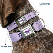 THE PROUD FAMILY Title Logo Full Color White/Purple Seatbelt Buckle Collar - THE PROUD FAMILY Title Logo Purples