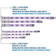 THE PROUD FAMILY Title Logo Full Color White/Purple Seatbelt Buckle Collar - THE PROUD FAMILY Title Logo Purples