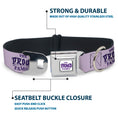 Load image into Gallery viewer, THE PROUD FAMILY Title Logo Full Color White/Purple Seatbelt Buckle Collar - THE PROUD FAMILY Title Logo Purples
