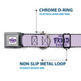 Load image into Gallery viewer, THE PROUD FAMILY Title Logo Full Color White/Purple Seatbelt Buckle Collar - THE PROUD FAMILY Title Logo Purples

