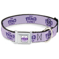 Load image into Gallery viewer, THE PROUD FAMILY Title Logo Full Color White/Purple Seatbelt Buckle Collar - THE PROUD FAMILY Title Logo Purples
