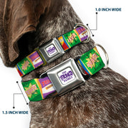 THE PROUD FAMILY Title Logo Full Color White/Purple Seatbelt Buckle Collar - The Proud Family PROUD SNACKS Logo Blocks Multi Color