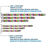 THE PROUD FAMILY Title Logo Full Color White/Purple Seatbelt Buckle Collar - The Proud Family PROUD SNACKS Logo Blocks Multi Color