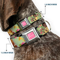 Load image into Gallery viewer, The Princess and the Frog TIANA Script Full Color Pink/White Seatbelt Buckle Collar - The Princess and the Frog Tiana's Place Collage Greens/Pinks
