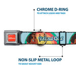 MOANA Title Logo Full Color Orange/White Seatbelt Buckle Collar - Moana ISLAND GIRL Rainbow Pose Blue/Multi Color