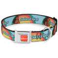 Load image into Gallery viewer, MOANA Title Logo Full Color Orange/White Seatbelt Buckle Collar - Moana ISLAND GIRL Rainbow Pose Blue/Multi Color
