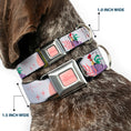 Load image into Gallery viewer, MOANA Title Logo Full Color Pinks Seatbelt Buckle Collar - Moana and Hei Hei Poses with Flowers Beige/Orange
