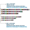 Load image into Gallery viewer, MOANA Title Logo Full Color Orange/Blue Seatbelt Buckle Collar - Moana MAKE WAVES Scene Blocks Blues/Orange
