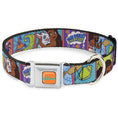 Load image into Gallery viewer, MOANA Title Logo Full Color Orange/Blue Seatbelt Buckle Collar - Moana MAKE WAVES Scene Blocks Blues/Orange
