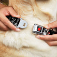 Load image into Gallery viewer, Apple Glow Full Color Black Red Seatbelt Buckle Collar - SNOW WHITE Apple Poses/Butterflies Black/Gray/Red
