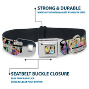 Prince & Cinderella Full Color Seatbelt Buckle Collar - Cinderella Movie Panels & Quotes