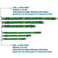 Load image into Gallery viewer, Mickey Silhouette Full Color Black Green Seatbelt Buckle Collar - St. Patrick's Day Mickey Collage Greens
