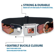Pocahontas Colors of the Wind Full Color Seatbelt Buckle Collar - Pocahontas & John Smith Scenes