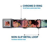 Pocahontas Colors of the Wind Full Color Seatbelt Buckle Collar - Pocahontas & John Smith Scenes