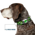 Load image into Gallery viewer, Monsters Eye CLOSE-UP Seatbelt Buckle Collar - Monsters Inc. Eye Collage Weathered Greens/Blues
