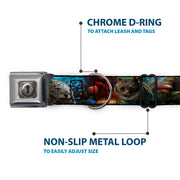 Alice Keyhole Full Color Grays Seatbelt Buckle Collar - Alice in Wonderland Movie Encounters
