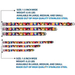 Princess Gem Heart Full Color Black Pink Seatbelt Buckle Collar - Disney Princess Blocks