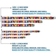 Princess Gem Heart Full Color Black Pink Seatbelt Buckle Collar - Disney Princess Blocks