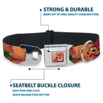 Timon Hula Pose Full Color Seatbelt Buckle Collar - Timon & Pumba The Hula Song Poses