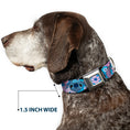 Load image into Gallery viewer, Lilo & Stitch Flower Full Color Blues/Pink Seatbelt Buckle Collar - Lilo & Stitch Stitch Flip Expressions Close-Up Blues/Pinks
