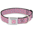 Load image into Gallery viewer, Lilo & Stitch Angel Sitting Pose Full Color Pink Seatbelt Buckle Collar - Lilo & Stitch Angel Poses Scattered Pinks
