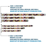 Rapunzel Sketch Full Color Seatbelt Buckle Collar - Rapunzel Poses/Floral Collage Sketch Purple