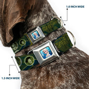 Rex Silhouette Full Colot Black Blue Green Seatbelt Buckle Collar - Buzz Poses/Stars LIKE A BUZZ