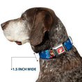 Load image into Gallery viewer, Frozen Elsa the Snow Queen Pose Snowflakes Full Color Blue White Seatbelt Buckle Collar - Anna & Elsa Poses/Castle & Mountains Blues
