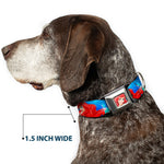Ariel Face3 Full Color Blue Seatbelt Buckle Collar - Ariel Vivid Underwater Sparkle Poses/Castle