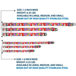 Ariel Face4 Full Color Pink Blue Seatbelt Buckle Collar - Ariel/Flounder/Fish Trio Poses Pinks