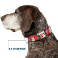 Load image into Gallery viewer, Ariel Face4 Full Color Pink Blue Seatbelt Buckle Collar - Ariel/Flounder/Fish Trio Poses Pinks
