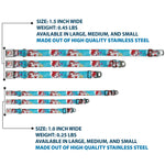 Ariel Face4 Full Color Pink Blue Seatbelt Buckle Collar - ARIEL Sketch Poses Blues/Lavender