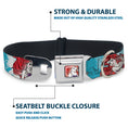 Load image into Gallery viewer, Ariel Face4 Full Color Pink Blue Seatbelt Buckle Collar - ARIEL Sketch Poses Blues/Lavender
