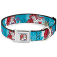 Load image into Gallery viewer, Ariel Face4 Full Color Pink Blue Seatbelt Buckle Collar - ARIEL Sketch Poses Blues/Lavender
