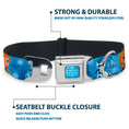Load image into Gallery viewer, FROZEN Logo Full Color Blues Seatbelt Buckle Collar - Frozen Character Poses Blues

